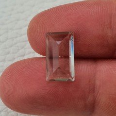 Gemma Sciolta di Acquamarina Naturale (AA), Taglio Baguette Sfaccettato a Mano, 13,30x7,60x4,50 mm, 3,40 ct