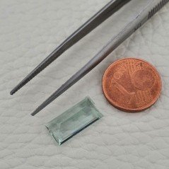 Acquamarina Naturale (AA) Taglio Baguette Sfaccettata Fatto a Mano Gemma Sciolta 14X7,20X4,70mm 3,95 Carati 1pz