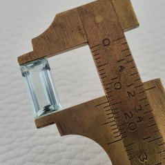 Acquamarina Naturale (AA) Taglio Baguette Sfaccettata Fatto a Mano Gemma Sciolta 14X7,20X4,70mm 3,95 Carati 1pz