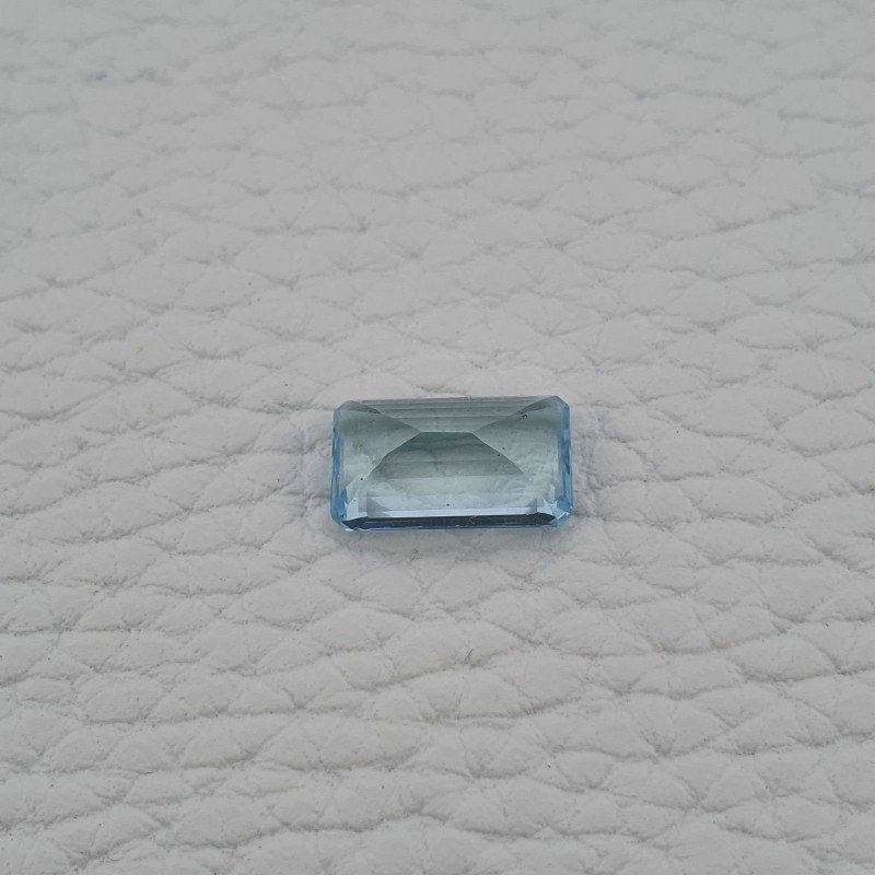 Acquamarina Naturale (AA) Taglio Smeraldo Ottagono Sfaccettata Fatto a Mano Gemma Sciolta 12X07X04mm 3,50 Carati 1pz