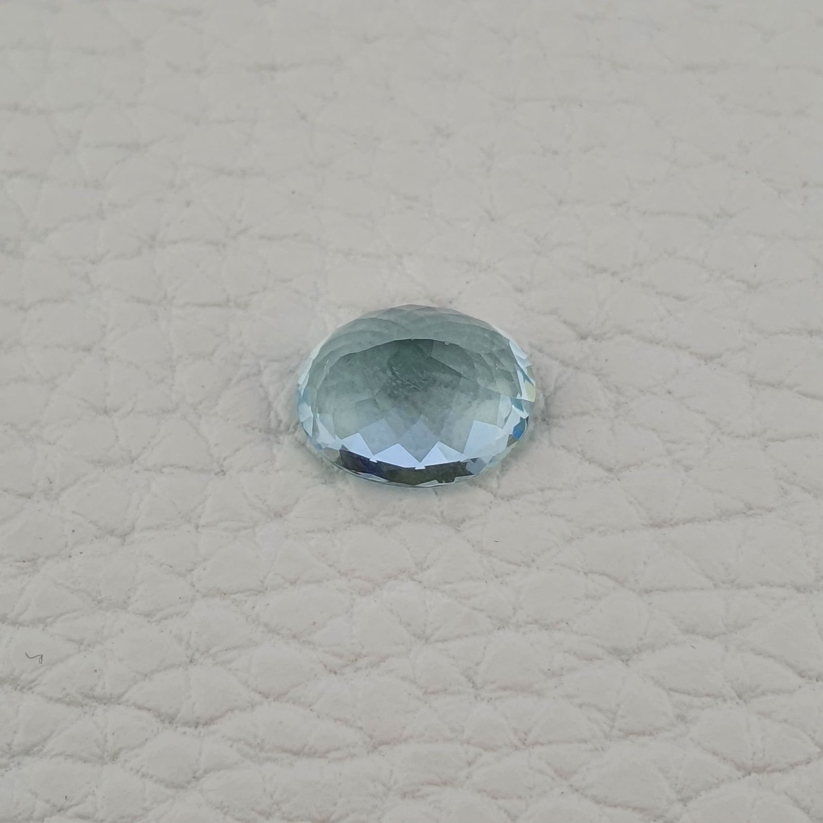 Acquamarina Naturale (AA) Taglio Ovale Sfaccettata Fatto a Mano Gemma Sciolta 11X9X6,60mm 3,75 Carati 1pz