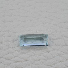 Gemma Sciolta di Acquamarina Naturale (AA), Taglio Smeraldo Ottagono Sfaccettato a Mano, 13,60x6,20x4,35 mm, 3,15 ct