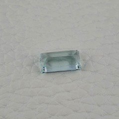 Gemma Sciolta di Acquamarina Naturale (AA), Taglio Smeraldo Ottagono Sfaccettato a Mano, 12x6,65x05 mm, 3,25 ct