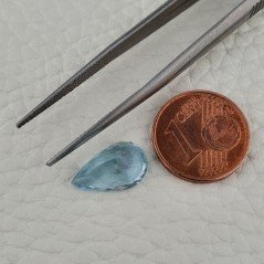 Gemma Sciolta di Acquamarina Naturale (AA), Taglio Goccia Sfaccettato a Mano, 13x8x6 mm, 3,35 ct Gemma Sciolta di Acquamarina Naturale (AA), Taglio Goccia Sfaccettato a Mano, 13x8x6 mm, 3,35 ct