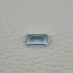 Gemma Sciolta di Acquamarina Naturale (AA), Taglio Baguette Sfaccettato a Mano, 12x7x5 mm, 3,35 ct
