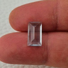 Gemma Sciolta di Acquamarina Naturale (AA), Taglio Baguette Sfaccettato a Mano, 12x7x5 mm, 3,35 ct