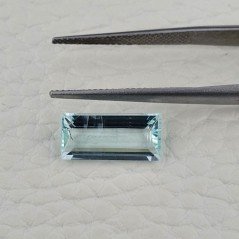 Acquamarina Naturale (AA) Taglio Baguette Sfaccettata Fatto a Mano Gemma Sciolta 13X6,30X04mm 2,90 Carati 1pz