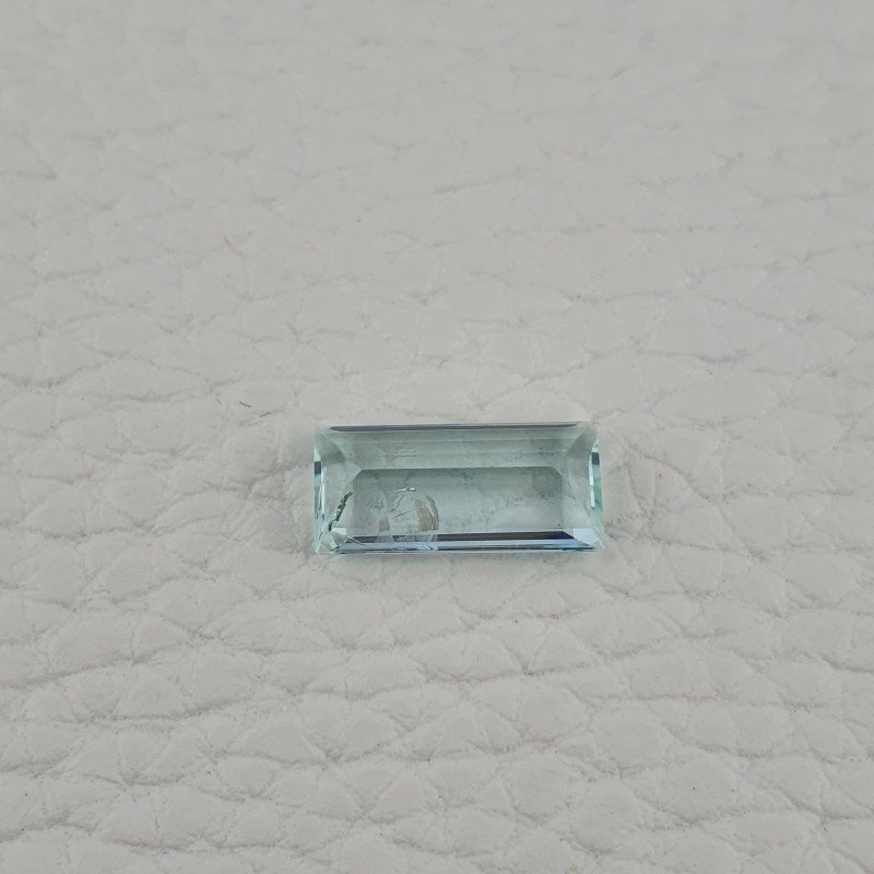 Acquamarina Naturale (AA) Taglio Baguette Sfaccettata Fatto a Mano Gemma Sciolta 13X6,30X04mm 2,90 Carati 1pz