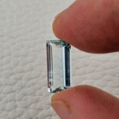 Acquamarina Naturale (AA) Taglio Baguette Sfaccettata Fatto a Mano Gemma Sciolta 13X6,30X04mm 2,90 Carati 1pz