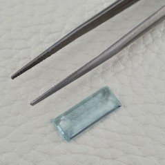 Acquamarina Naturale (AA) Taglio Baguette Sfaccettata Fatto a Mano Gemma Sciolta 16,20X6,50X3mm 3,05 Carati 1pz