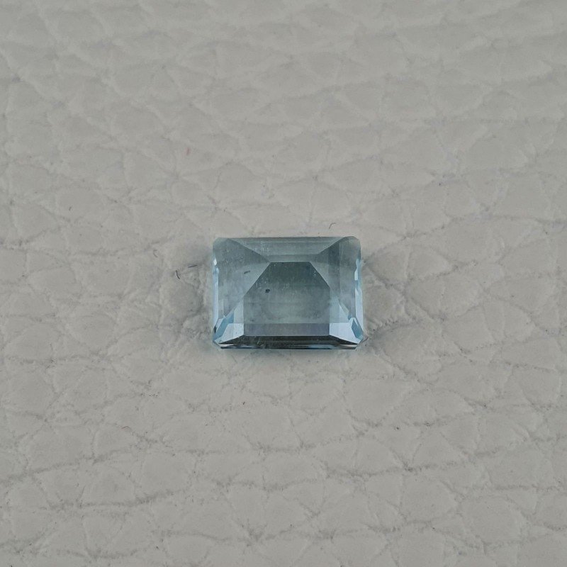 Acquamarina Naturale (AA) Taglio Smeraldo Ottagono Sfaccettata Fatto a Mano Gemma Sciolta 09X07X05mm 2,75 Carati 1pz