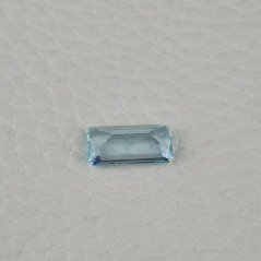 Gemma Sciolta di Acquamarina Naturale (AA), Taglio Smeraldo Ottagono Sfaccettato a Mano, 12x6x3 mm, 2,50 ct