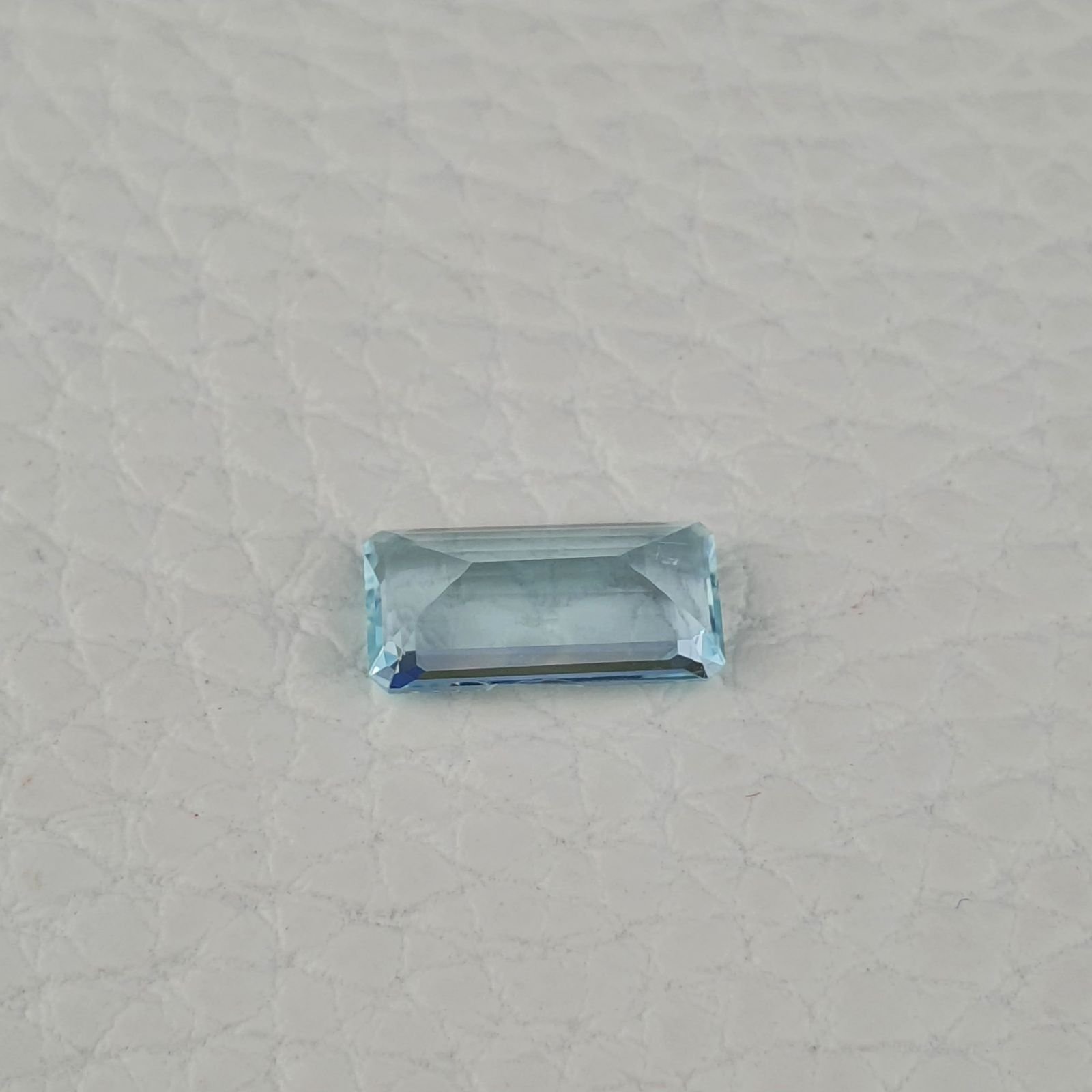 Acquamarina Naturale (AA) Taglio Smeraldo Ottagono Sfaccettata Fatto a Mano Gemma Sciolta 12X6X3mm 2,50 Carati 1pz