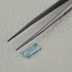 Gemma Sciolta di Acquamarina Naturale (AA), Taglio Smeraldo Ottagono Sfaccettato a Mano, 12x6x3 mm, 2,50 ct