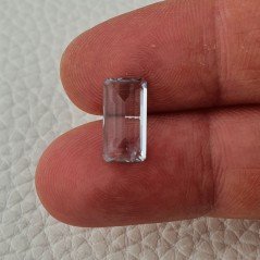 Gemma Sciolta di Acquamarina Naturale (AA), Taglio Smeraldo Ottagono Sfaccettato a Mano, 12x6x3 mm, 2,50 ct