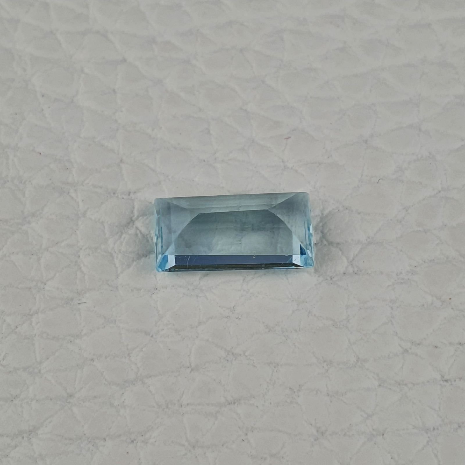 Acquamarina Naturale (AA) Taglio Baguette Sfaccettata Fatto a Mano Gemma Sciolta 11,50X6X04mm 2,45 Carati 1pz