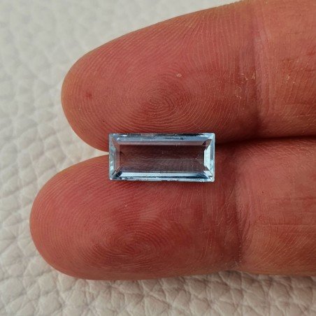 Acquamarina Naturale (AA) Taglio Baguette Sfaccettata Fatto a Mano Gemma Sciolta 13.3X6X3.35mm 2,40 Carati 1pz