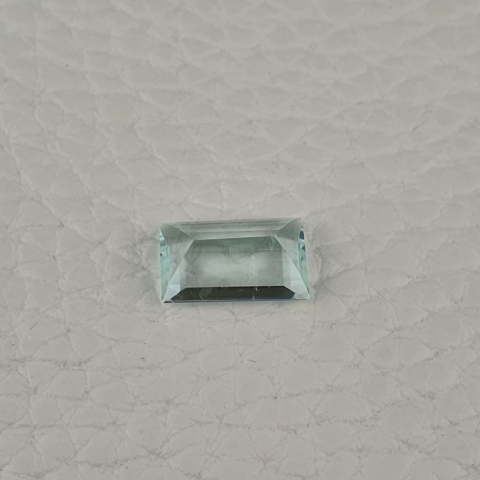 Acquamarina Naturale (AA) Taglio Baguette Sfaccettata Fatto a Mano Gemma Sciolta 11X7X4mm 2,30 Carati 1pz