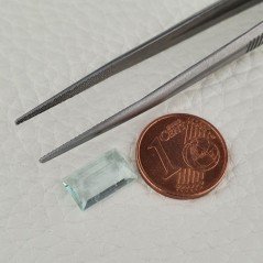 Gemma Sciolta di Acquamarina Naturale (AA), Taglio Baguette Sfaccettato a Mano, 11x7x4 mm, 2,30 ct