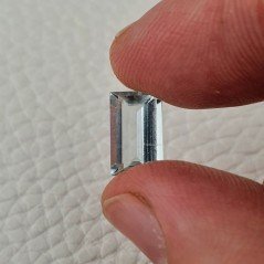 Gemma Sciolta di Acquamarina Naturale (AA), Taglio Baguette Sfaccettato a Mano, 11x7x4 mm, 2,30 ct