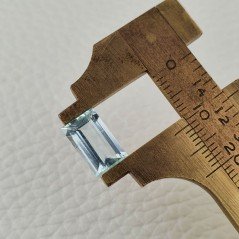 Gemma Sciolta di Acquamarina Naturale (AA), Taglio Baguette Sfaccettato a Mano, 11x7x4 mm, 2,30 ct