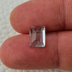 Gemma Sciolta di Acquamarina Naturale (AA), Taglio Smeraldo Ottagono Sfaccettato a Mano, 09x07x4,65 mm, 2,15 ct