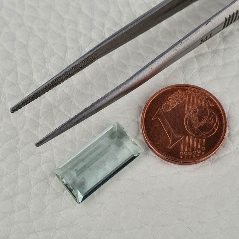 Acquamarina Naturale (AA) Taglio Baguette Sfaccettata Fatto a Mano Gemma Sciolta 15,60X08X4,70mm 5,00 Carati 1pz