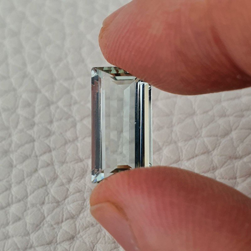 Acquamarina Naturale (AA) Taglio Baguette Sfaccettata Fatto a Mano Gemma Sciolta 15,60X08X4,70mm 5,00 Carati 1pz