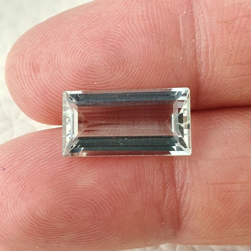 Acquamarina Naturale (AA) Taglio Baguette Sfaccettata Fatto a Mano Gemma Sciolta 15,60X08X4,70mm 5,00 Carati 1pz