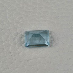 Gemma Sciolta di Acquamarina Naturale (AA), Taglio Smeraldo Ottagono Sfaccettato a Mano, 12x9x8 mm, 5,10 ct