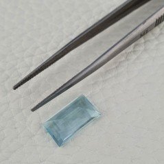 Acquamarina Naturale (AA) Taglio Baguette Sfaccettata Fatto a Mano Gemma Sciolta 14X8X6mm 5,05 Carati 1pz