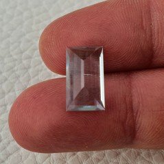 Acquamarina Naturale (AA) Taglio Baguette Sfaccettata Fatto a Mano Gemma Sciolta 14X8X6mm 5,05 Carati 1pz