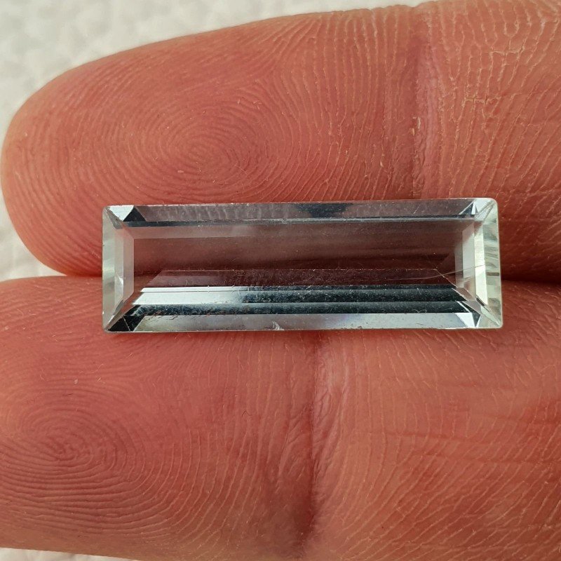 Acquamarina Naturale (AAA) Taglio Baguette Sfaccettata Fatto a Mano Gemma Sciolta 22X07X04mm 5,60 Carati 1pz