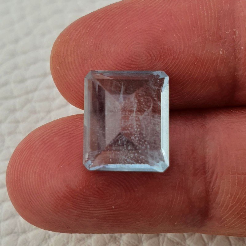 Acquamarina Naturale (AA) Taglio Smeraldo Ottagono Sfaccettata Fatto a Mano Gemma Sciolta 11X13X8mm 8,25 Carati 1pz Acquamarina Naturale (AA) Taglio Smeraldo Ottagono Sfaccettata Fatto a Mano Gemma Sciolta 11X13X8mm 8,25 Carati 1pz