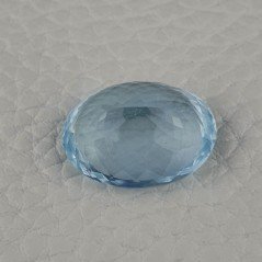 Gemma Sciolta di Acquamarina Naturale (AA), Taglio Ovale Sfaccettato a Mano, 20x15x10 mm, 18,30 ct