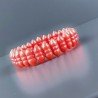 Bracciale Di Corallo Bambu Rosso 14mm Forma Etnica in Elastico
