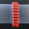 Bracciale Di Corallo Bambu Rosso 14mm Forma Etnica in Elastico