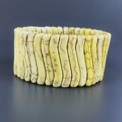 Bracciale di Aulite Giallo Forma Twist in Elastico 30mm