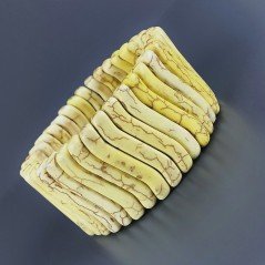 Bracciale di Aulite Giallo Forma Twist in Elastico 30mm