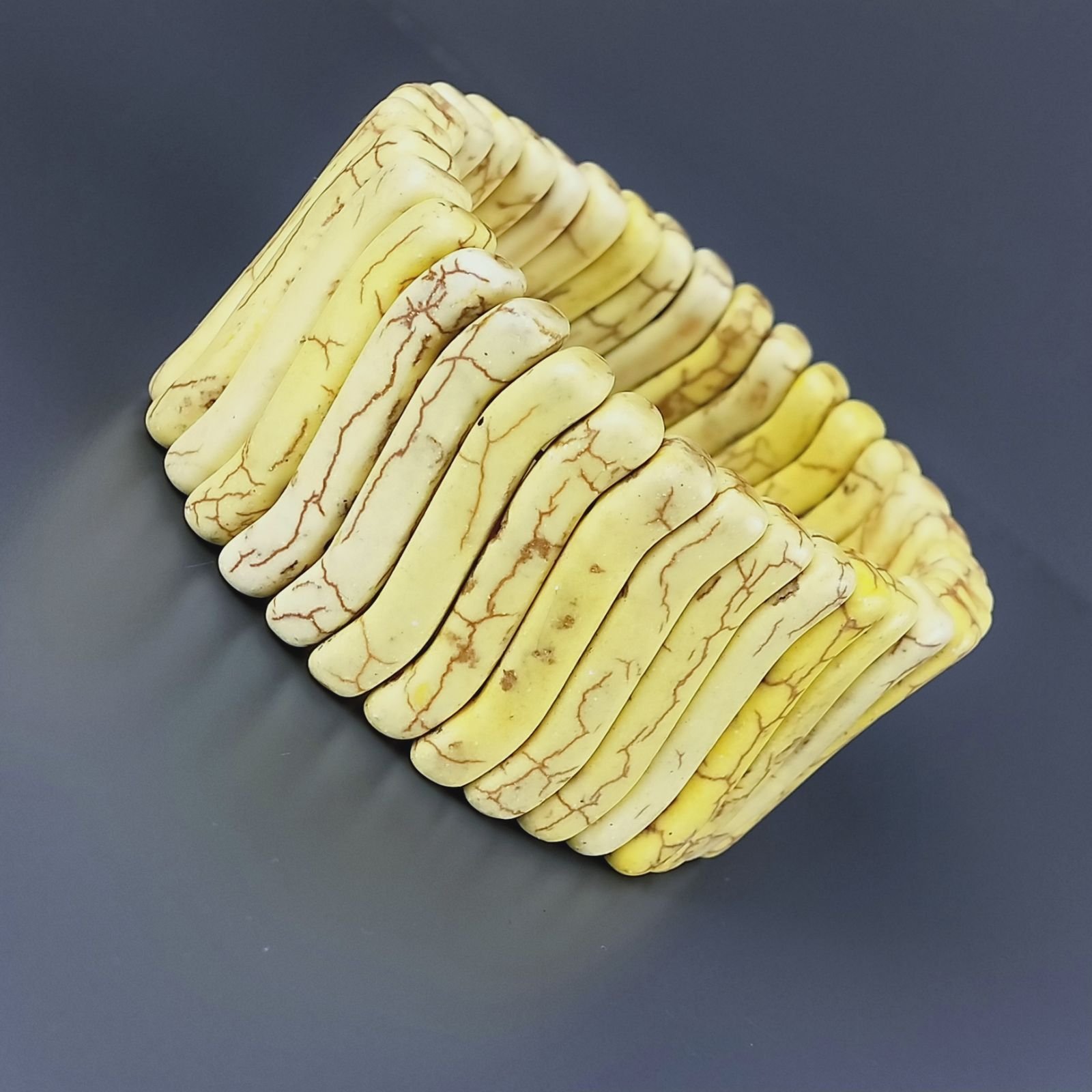 Bracciale di Aulite Giallo Forma Twist in Elastico 30mm