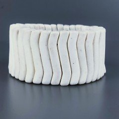 Bracciale di Aulite Bianco Forma Twist in Elastico 30mm
