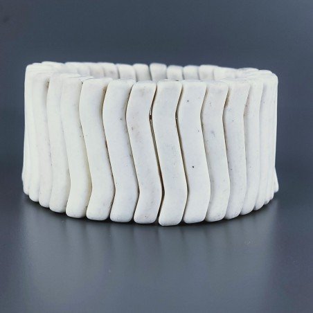 Bracciale di Aulite Bianco Forma Twist in Elastico 30mm