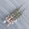 Orecchini Pioggia A Nodo Orafo Rosato Con Peridoto E Opale Rosa Gocce Tonde Sfaccettato A Mano