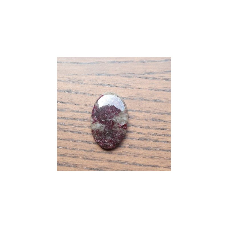 Cabochon di Lepidolite Naturale Ovale, Piatto e Liscio, 36x24 mm, 9,67 g, Fatto a Mano