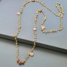 Collana A Nodo Orafo Dorato con Quarzo Citrino E Pietra Di Luna Beige