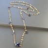 Collana A Nodo Orafo Rosato Con Quarzo Citrino E Iolite
