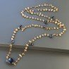 Collana A Nodo Orafo Rosato Con Quarzo Citrino E Iolite