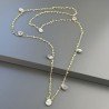 Collana A Nodo Orafo Dorato Con Peridoto E Agata Mushciata