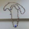 Collana A Nodo Orafo Rosato Con Onice Nera E Lapis Lazuli