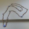 Collana A Nodo Orafo Rosato Con Onice Nera E Lapis Lazuli